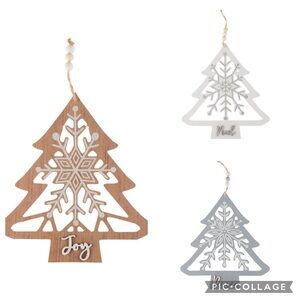 Christmas Hanging MDF Tree Sign Décor